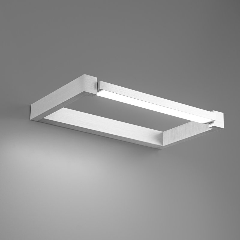 Lune Dimmable LED Wall Mounted Picture Light, Brushed Aluminum, 1.625" H x 10" W x 16.875" D