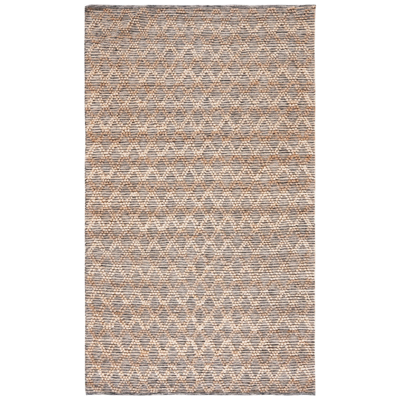 Americus Natural Fiber 382 Area Rug In Natural / Black, Rectangle 6' x 9'