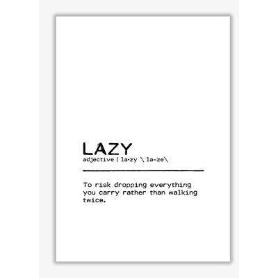 Lazy Risk - Print