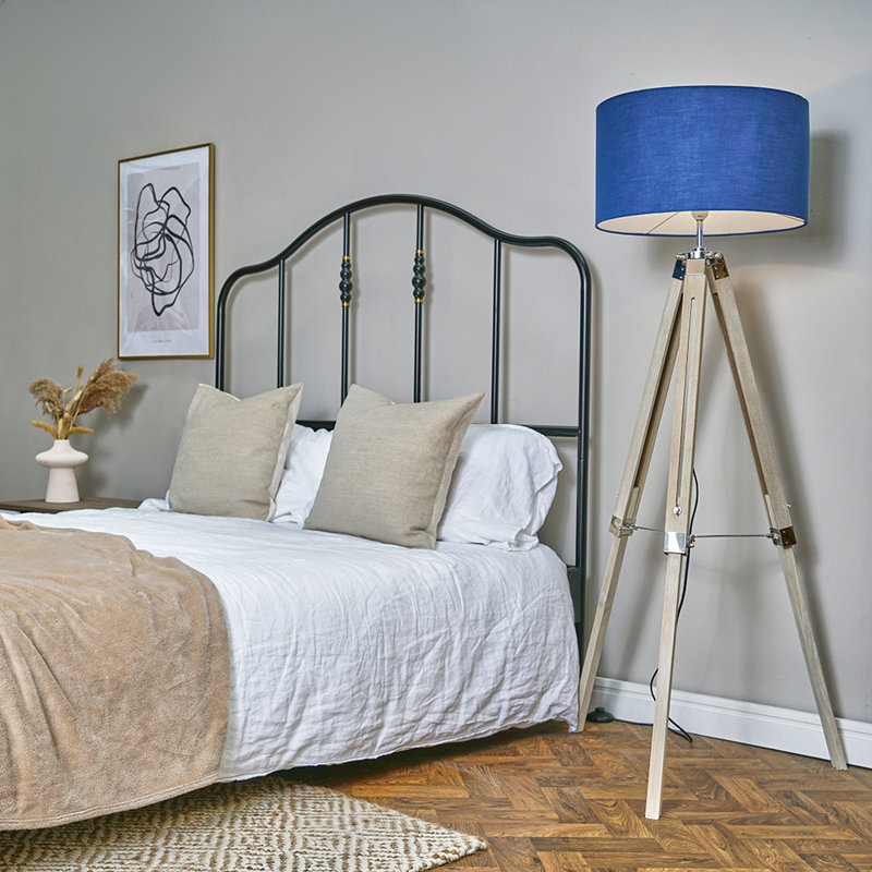 Wemple 143cm Tripod Floor Lamp, Navy Blue