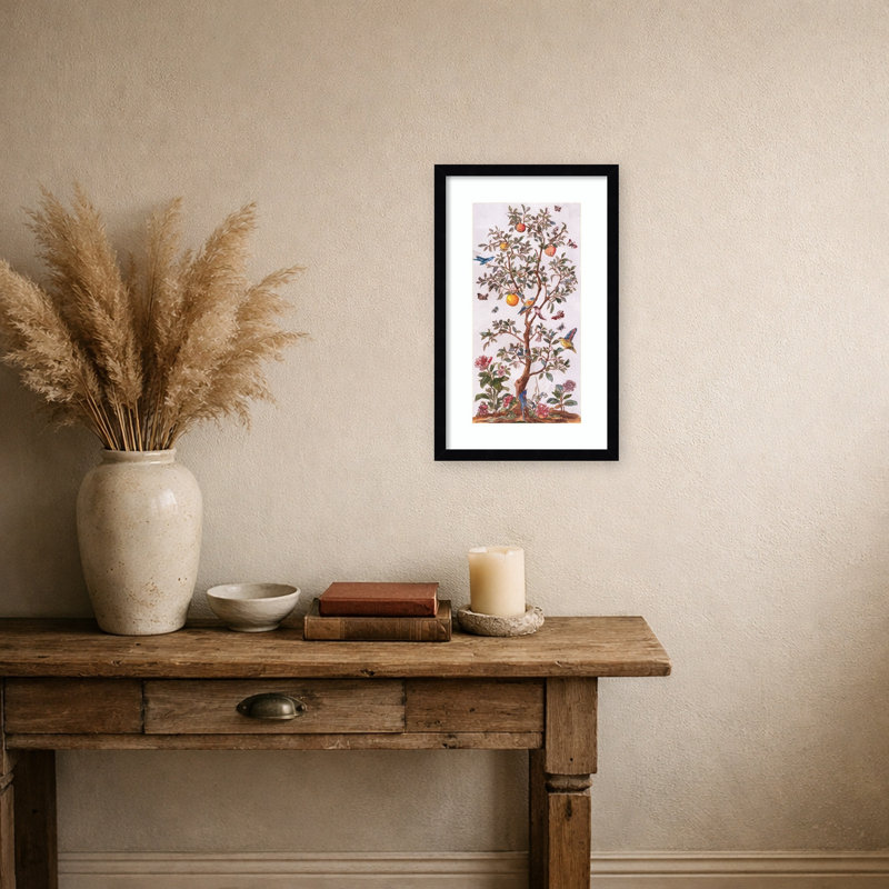 «Citrus Aviaire II» par Melissa Wang, reproduction d'art encadrée sur bois, 13x21