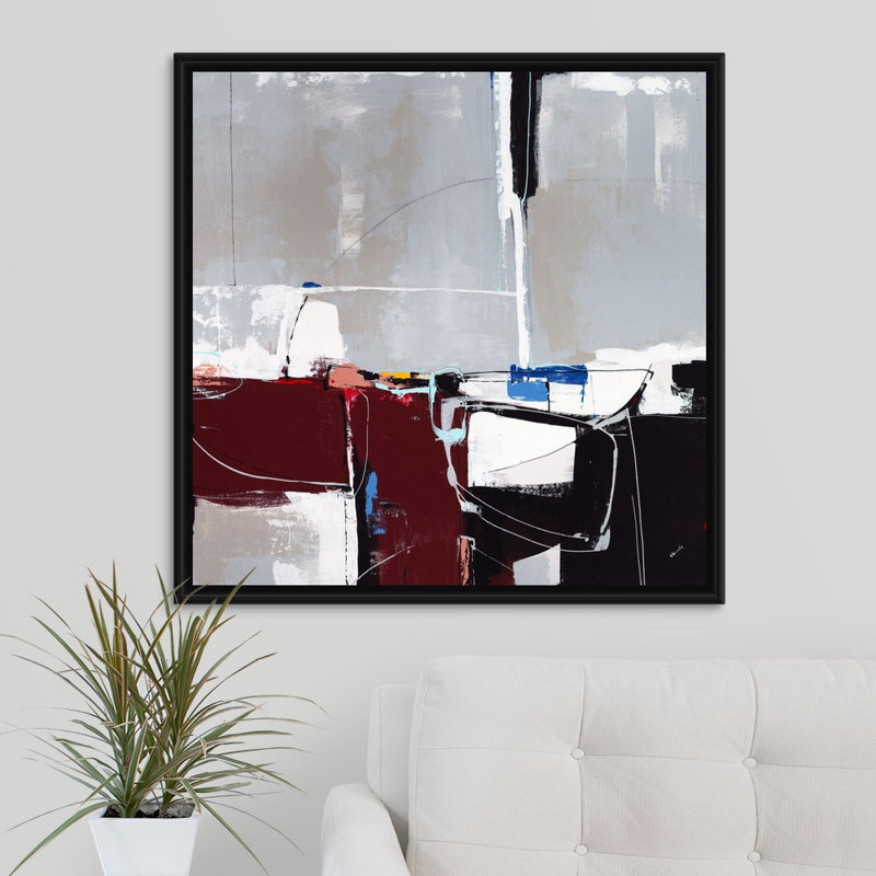« hidden sketch book », peinture sur toile, H 31,7 po x l 31,7 po x P 1,75 po, Cadre flottant noir