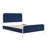 Tallulah Platform Bed Frame with Upholstered Headboard, Navy-289036047