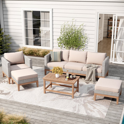 6-Person Seating Group with Cushions