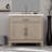 Grey Oak Single Bath Vanity 36 In. W X 22 In. D, With Cultured Marble Top-117980181