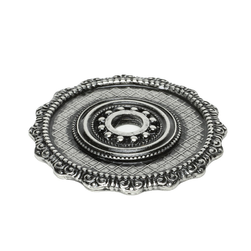 Oracle large round escutcheonin Oil Rub Bronze, Silver