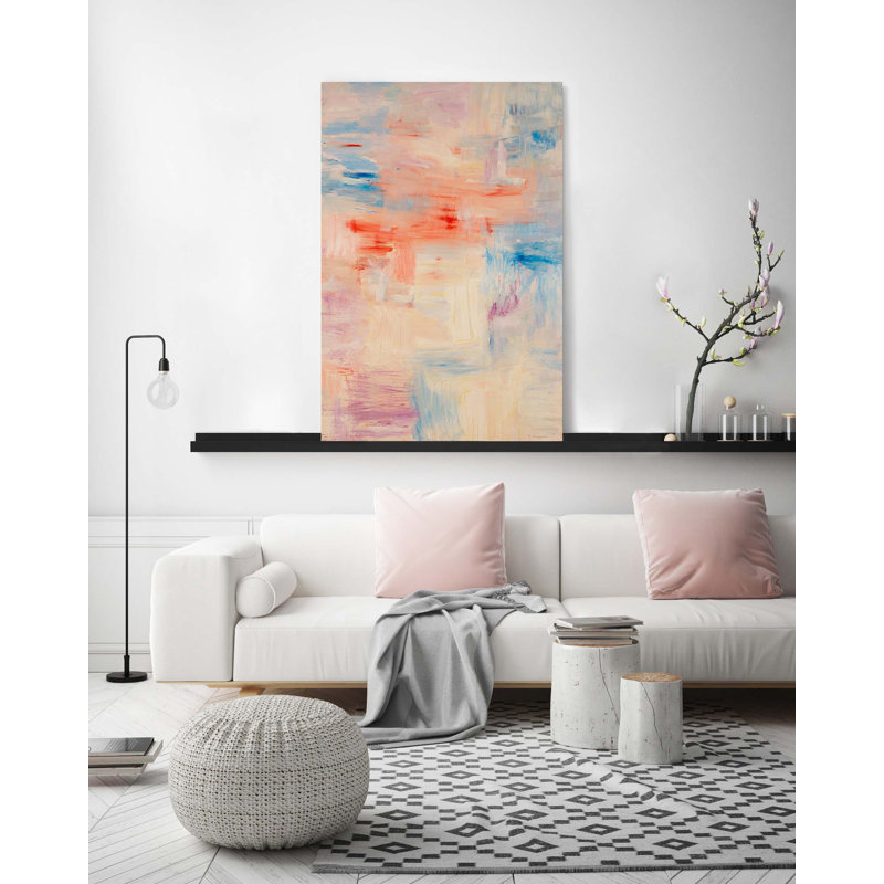 White on Blue Painting Canvas