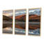 «Lake Mountains Reflection Snow Sunrise», ensemble d'art mural sur toile encadré paysage-288976363-288976361