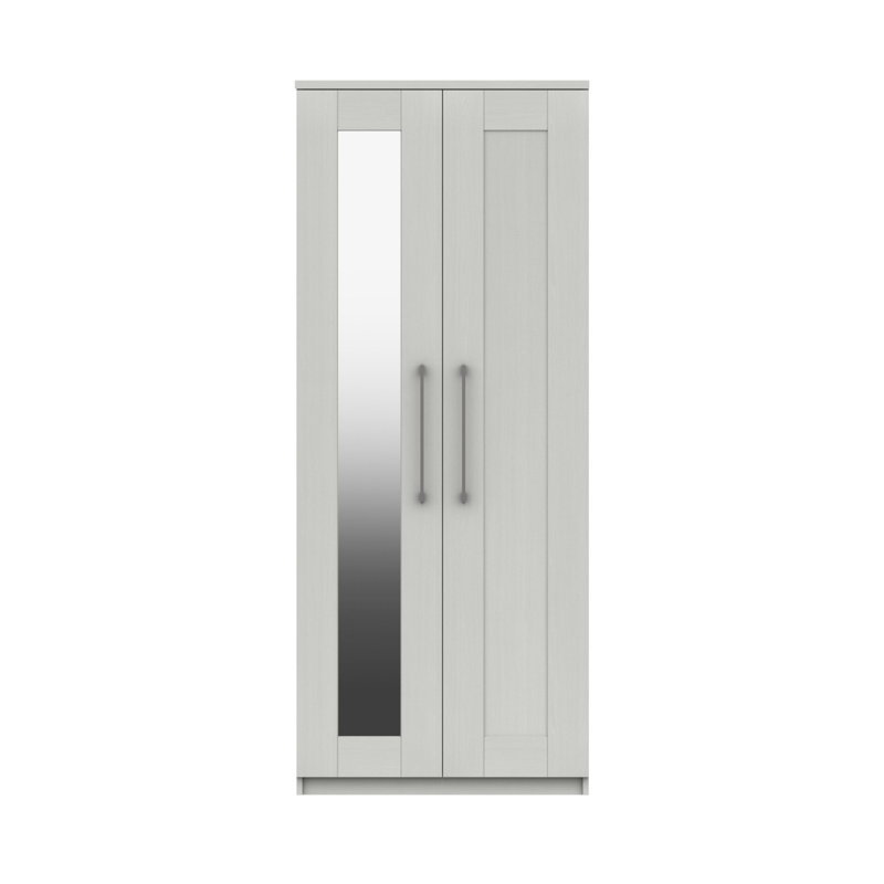 Alishma 2 Door Manufactured Wood Wardrobe, White