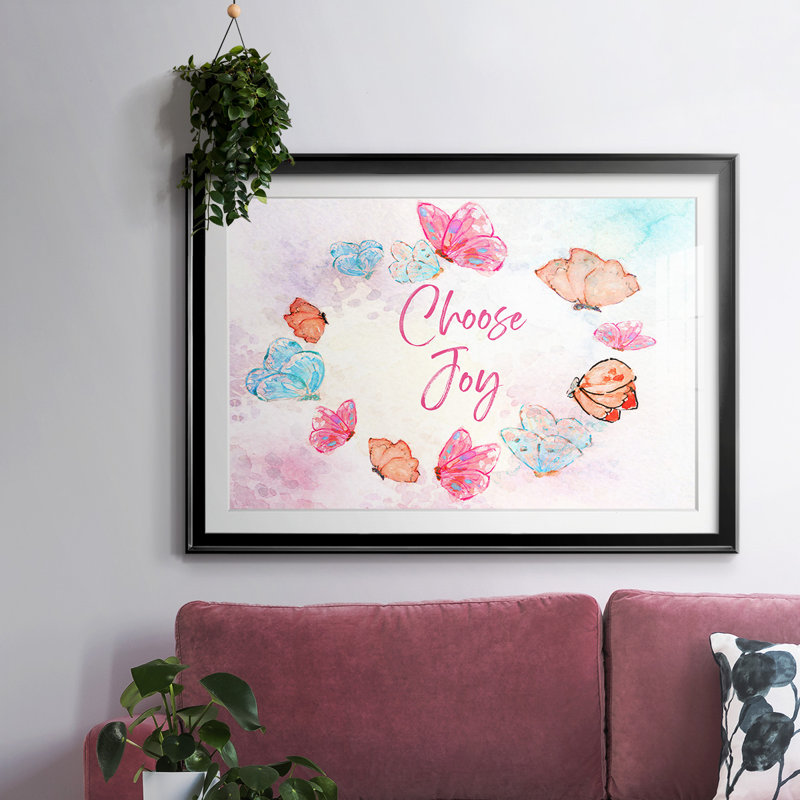 Summer Garden Joy, Noir encadré sur papier, 19" H x 27" W x 1.5" D