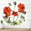 Vintage Red Poppies III - horloge murale traditionnelle