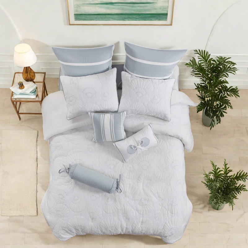Ensembles de literie en coton haut de gamme de qualité supérieure, conception côtière matelassée très grand