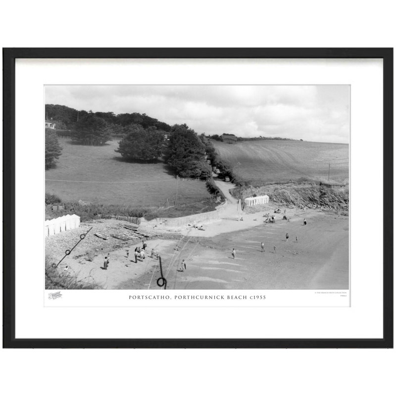 Portscatho, Porthcurnick Beach C1955 - Single Picture Frame Print, 28cm H x 36cm W x 2.3cm D