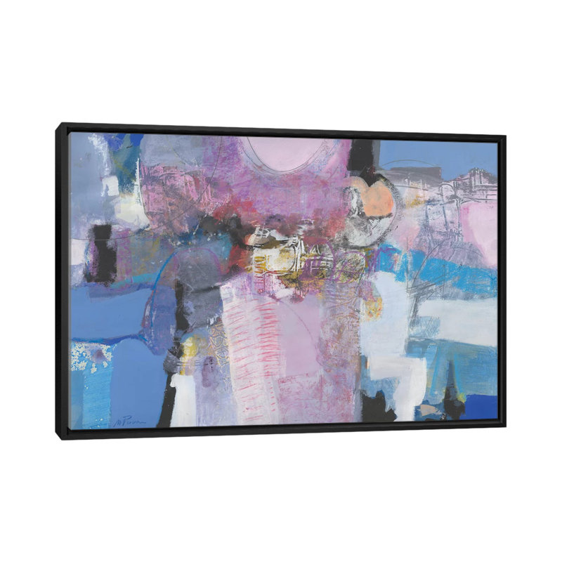 « simpatia », reproduction sur toile, H 18 po x l 26 po x P 1,5 po, Toile avec cadre noir, Pas de tapis