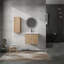 Meuble-lavabo mural 24 po avec lavabo et armoire latérale, portes à fermeture douce, armoire combinée (emballage KD)-1887718778