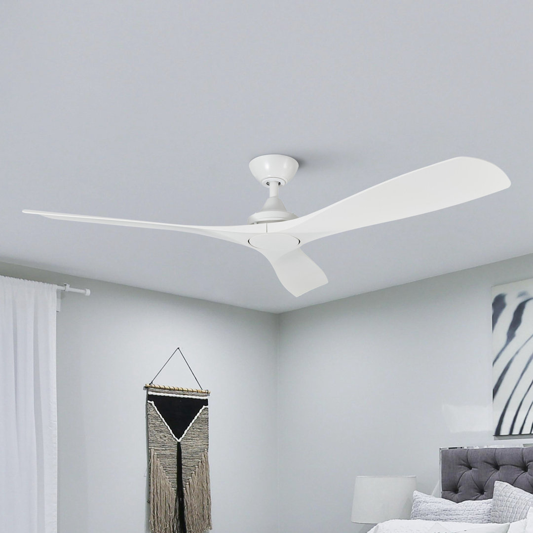Catlaina 52" 3 - Blade Propeller Ceiling Fan without Lights with Remote Control Wade Logan®