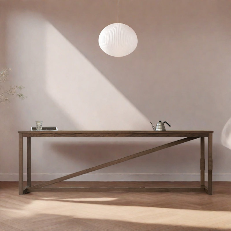 Table de salle à manger en bois massif de style américain., H 29,5 po x L 70,8 po x l 29,5 po
