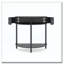 Console Table de bout demi-lune avec 2 tiroirs de rangement et tablette inférieure pour le salon, la chambre à coucher, le bureau et le couloir-1318098947