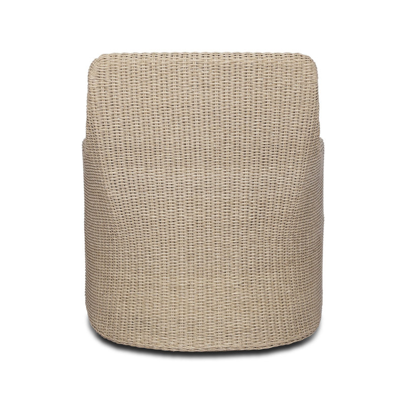 Blaire Outdoor Swivel Lounge Chair, Vintage White, Arashi Salt