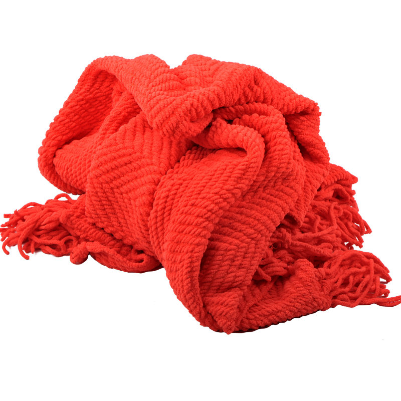 Jeté en tricot de tweed, Fiesta, 50 po x 60 po