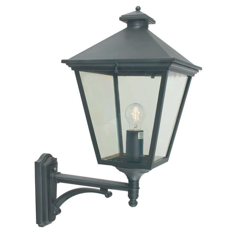 Turquoise 67cm H Outdoor Wall Lantern, Black