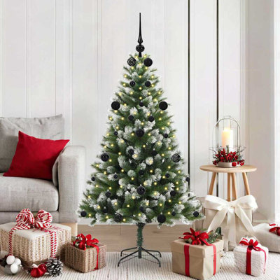 Artificial Hinged Christmas Tree with Flocked Snow