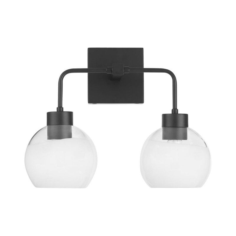 Éclairage pour meuble-lavabo 2 lumières Birdena, Matte Black