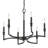 Patrick 6 - Light Steel Dimmable Empire Chandelier