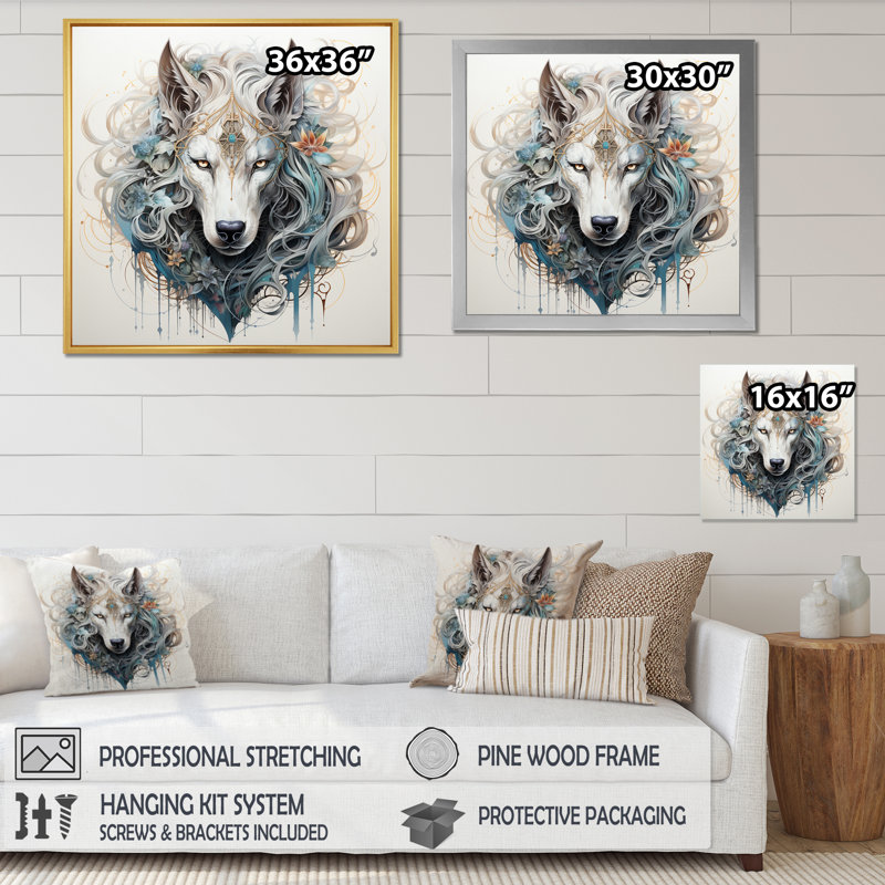 Mystery Creatures Embark on I - reproduction, Cadre flottant noir, H 16 po x l 16 po x P 1 po