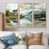 Toile naturelle avec cadre flottant