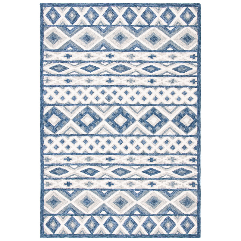 Roslyn Hand Tufted Wool And Cotton Southwestern Rug, Rectangle 3' x 5'