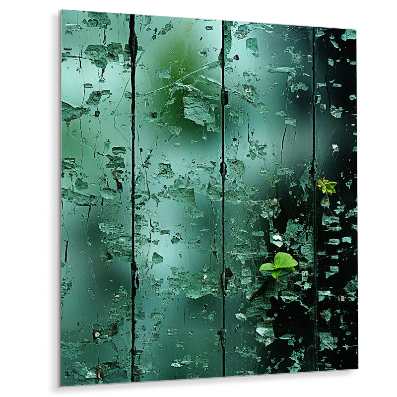 «Abstract Jungle Gardens Window View - Jungle», art mural en métal, H 20 po x l 12 po x P 1 po