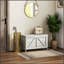 Coffre de rangement rustique de style campagnard avec couvercle relevable spacieux et charnière de sécurité pour une organisation polyvalente, grain de bois gris