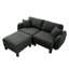Canapé modulaire à 2 places pour causeuse en tissu Boucle-1663916642