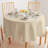 Cecilvale Round Geometric Cotton Twill Tablecloth