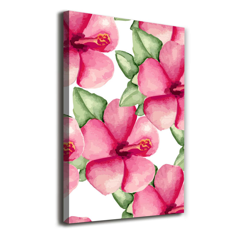 Tropical Flowers - Wrapped Canvas Print