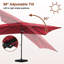 Parasol en porte-à-faux rectangulaire 13 pi x 10 pi Myleene-1807921385