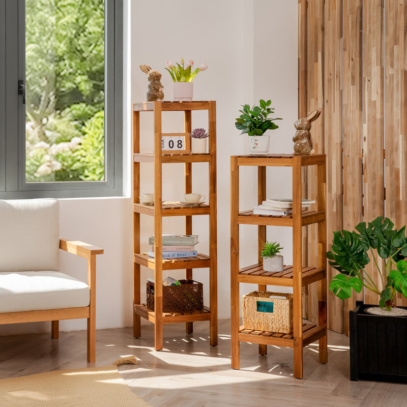 37.1cm W Solid Wood Storage Rack