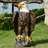 Large Standing Bald Eagle Garden Statue