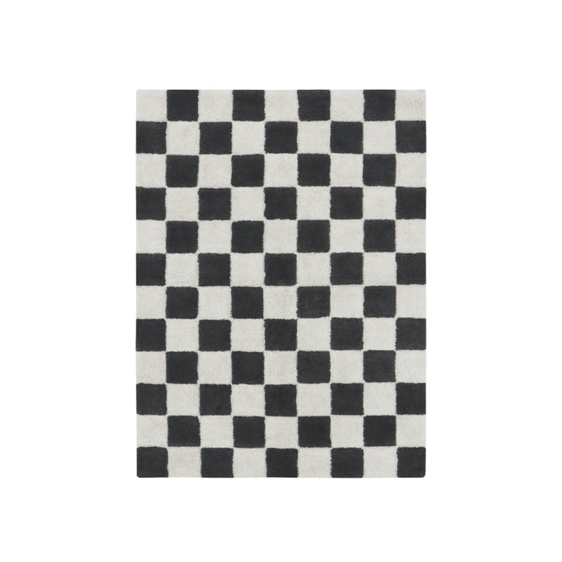 Tapis rectangulaire en coton tissé à la main Little Chefs, Rectangle 5 pi 7 po x 8 pi