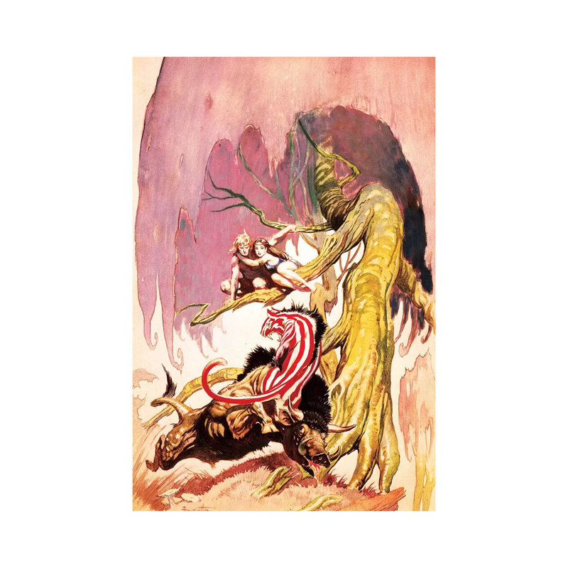 «Attacked by Frank Frazetta», impression sur toile tendue, H 12 po x l 8 po x P 0,75 po