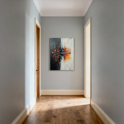 Ensemble de 1 tableau abstrait industriel sur toile tendue