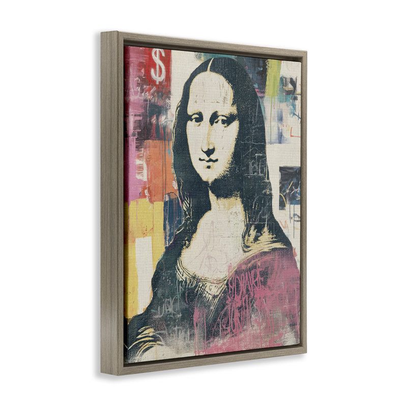 Cadre flottant Urban Renaissance Portrait, design par Svetlana Aleynikova, H 31 po x l 25 po, Cadre flottant orme Montalcino