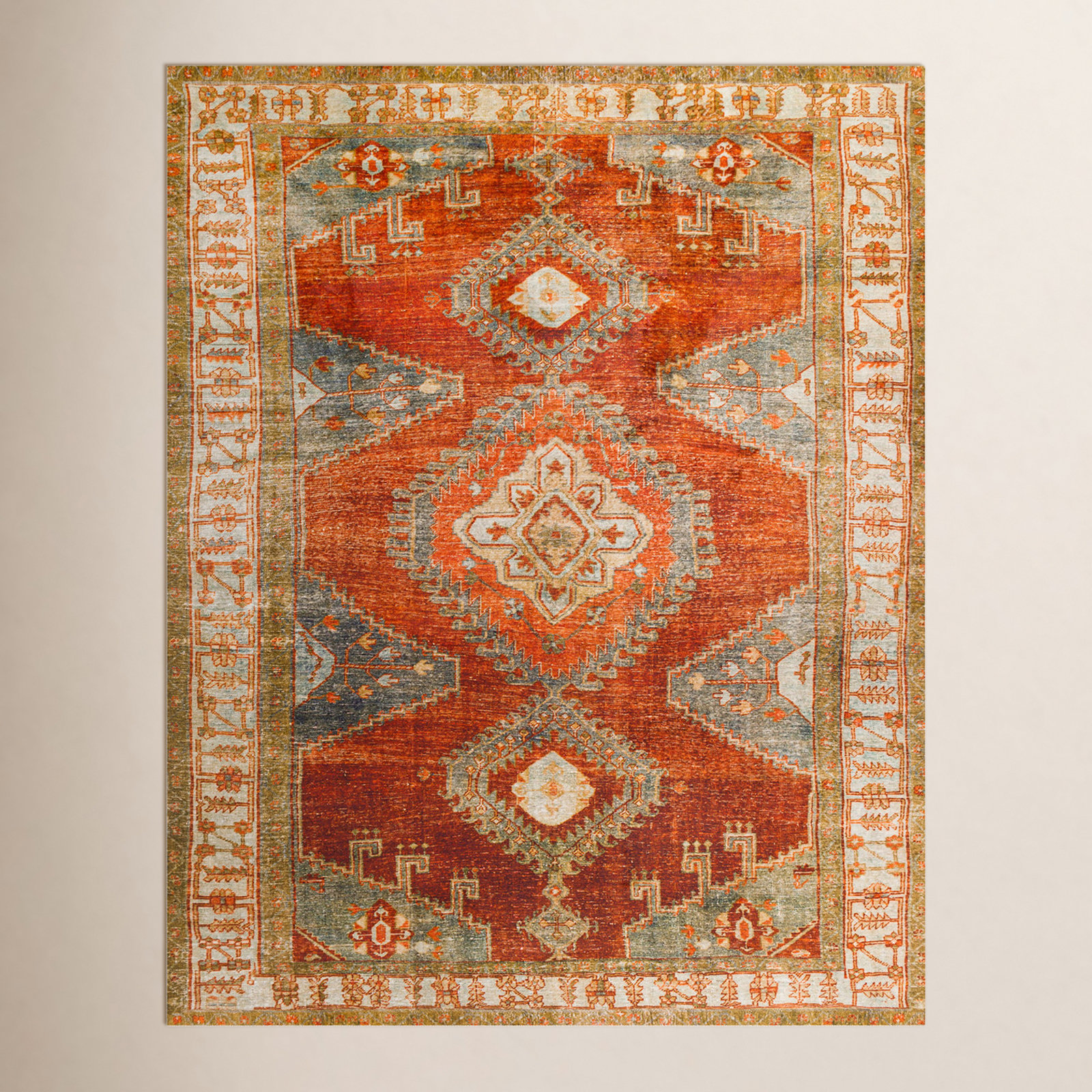 Mags Machine Washable Geometric Rug, Rectangle 7'6" x 9'6"