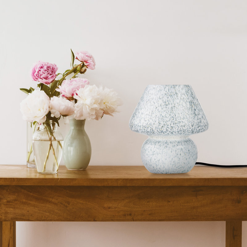 8.75"H Celeste Coloured Mushroom Accent Lamp, Green
