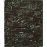 Abstract Area Rug in Brown