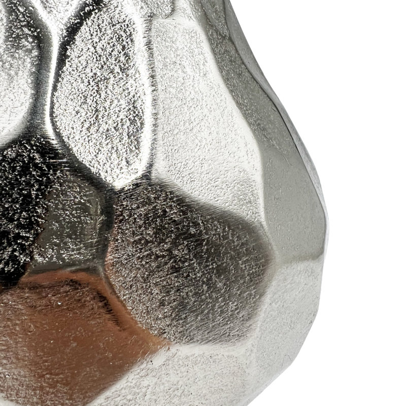 Khyson Handmade Aluminum Table Vase, Silver