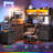 75" L Shaped Gaming Desk with Hutch and Power Outlets, Corner Desk with Monitor Stand and Storage-442495146