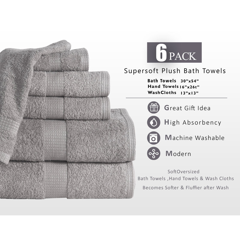 Haughton Cotton Plush Mulit-Size Set, Platinum