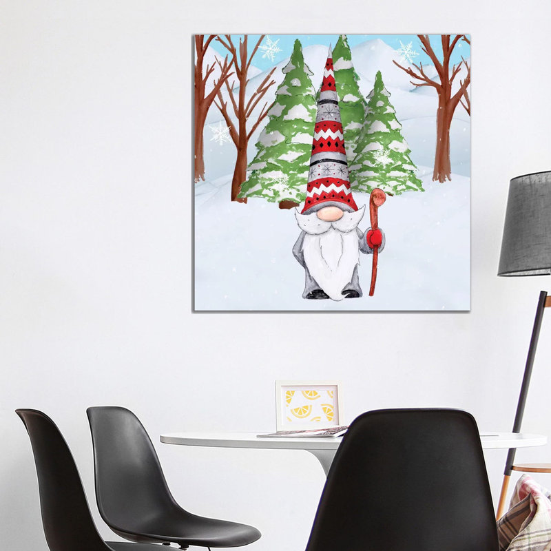 Fun Hat Gnoming Around I by Hugo Edwins - Wrapped Canvas Print, 93.98 cm H x 93.98 cm W x 1.91 cm D